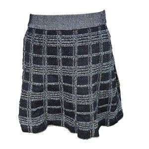 RACHEL Rachel roy Black Gray Pull on Mini Skirt Size S